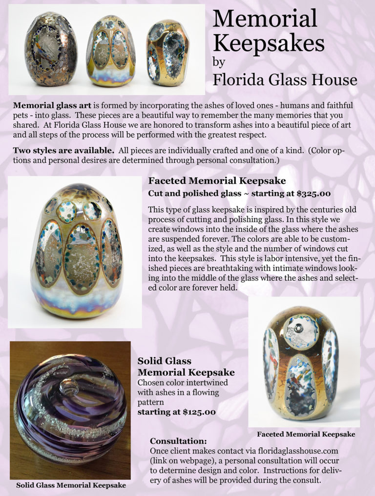 Memorial Keepsakes Florida Glass House